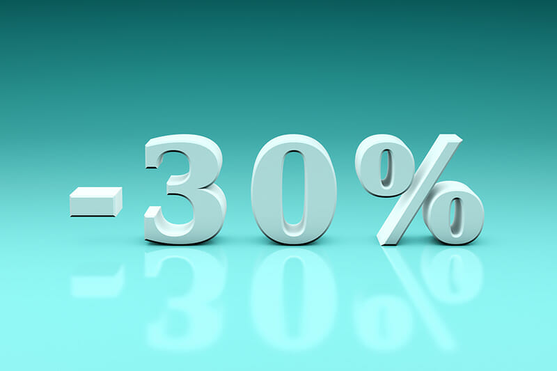 Holiday discounts for the goods and services. The 3d image (3000x4500px).